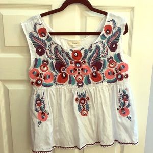 Peplum Stitched Mexican Top